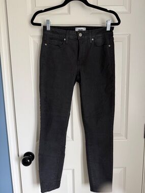 PAIGE Verdugo Ankle Jeans Womens Black Skinny Stretch Denim size 27